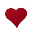 COEUR FLOQUE 40CM "LOVE" à la pièce