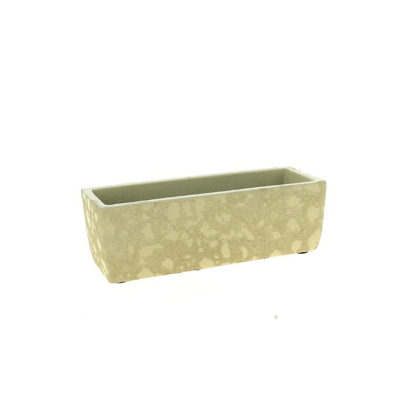 JARDINIERE BEIGE TACHE 27X7 H6.5CM les 6P
