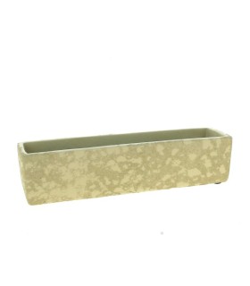 JARDINIERE BEIGE TACHE 20X7 H06.5CM les 6P