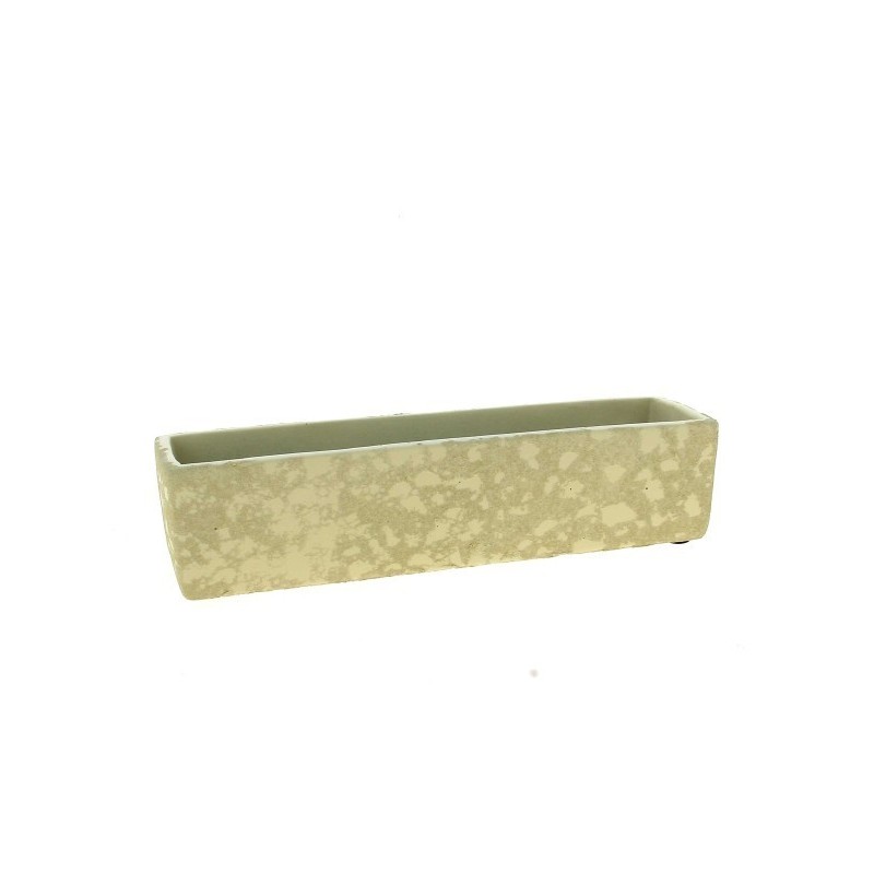 JARDINIERE BEIGE TACHE 20X7 H06.5CM les 6P