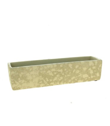 JARDINIERE BEIGE TACHE 20X7 H06.5CM les 6P