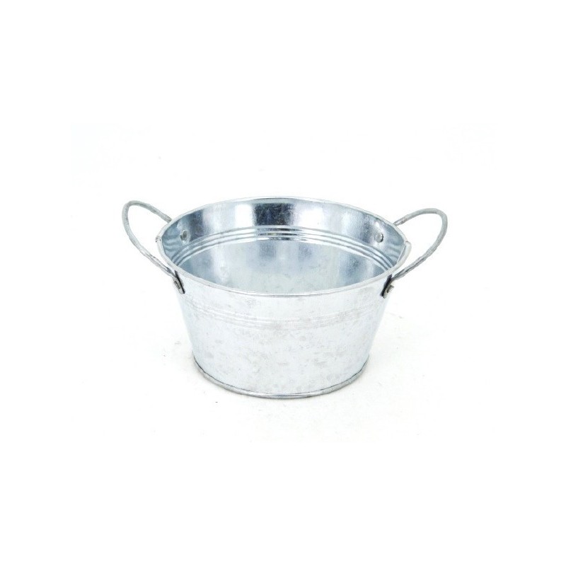 ZINC-BASSINE naturel 030 AVEC ANSE à la pièce