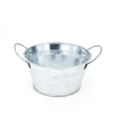 ZINC-BASSINE naturel 030 AVEC ANSE à la pièce