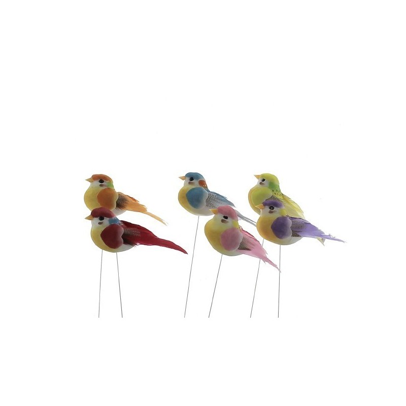 OISEAU Long.09.5CM aile+queue plume LES 12P