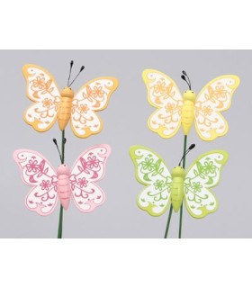 PAPILLON BOIS Diam.08cm /12P
