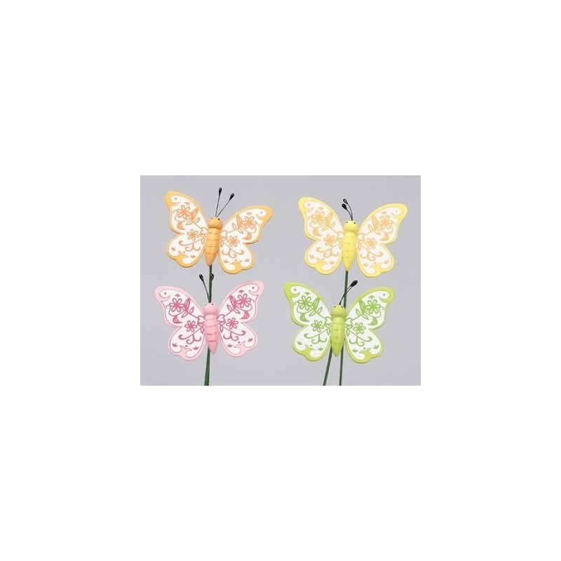 PAPILLON BOIS Diam.08cm /12P