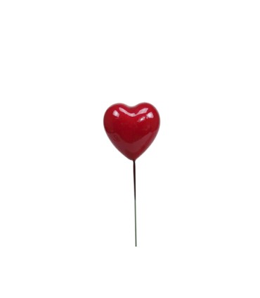 COEUR BOMBE 3CM ROUGE pique les 48P