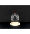 VERRE CLOCHE coeur rouge 010 H12CM