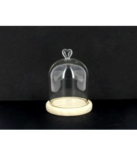 VERRE CLOCHE coeur transp.010 H10CM