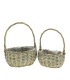 CORBEILLE OSIER GRIS OVAL SET 2P