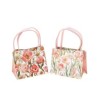 SAC CUIR FLEURS ROSE 13X8 H11CM les 5P