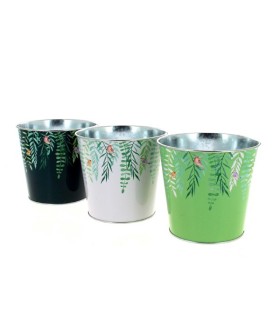 ZINC-POT VEGETAL 017 H16CM les 12P