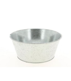 ZINC-BASSINE naturel 020 H9CM SANS ANSE / 1 PIECE