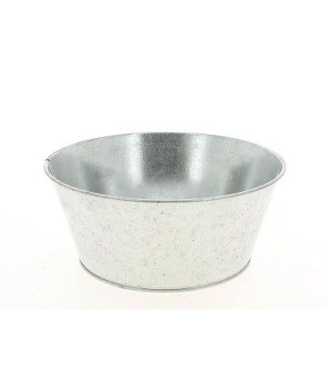 ZINC-BASSINE naturel 020 H9CM SANS ANSE / 1 PIECE
