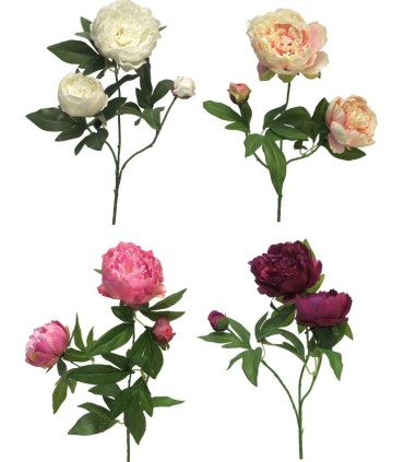 FLEUR PIVOINE DUCHESSE 70CM à la pièce