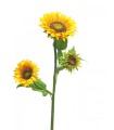 FLEUR TOURNESOL 3 TETES 85CM à la tige