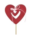 PIQUE COEUR BOIS DOUBLE 8CM H50CM les 10P