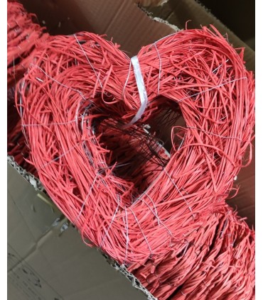 PORTE-BOUQUET OSIER COEUR les 10P