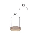 VERRE CLOCHE COEUR SUR BOIS 014 H24CM pièce
