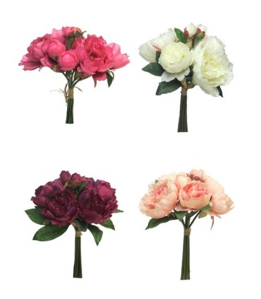 FLEUR PIVOINE 34CM 5 fleurs à la pièce