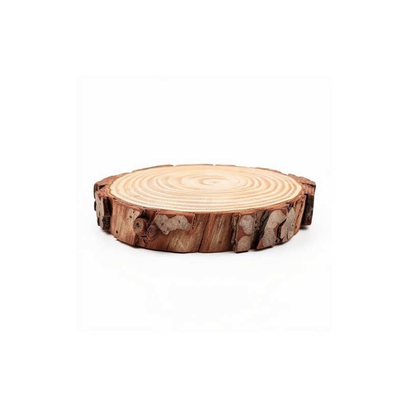 TRANCHE DE BOIS NATUREL 12 à 15CM les 5P