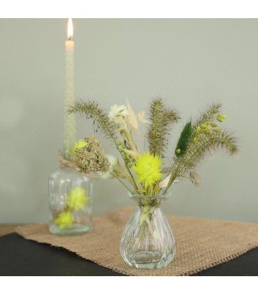 VERRE A FLEUR NERVURE H09CM les 12P