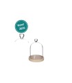 VERRE CLOCHE COEUR SUR BOIS 012 H16CM /1P