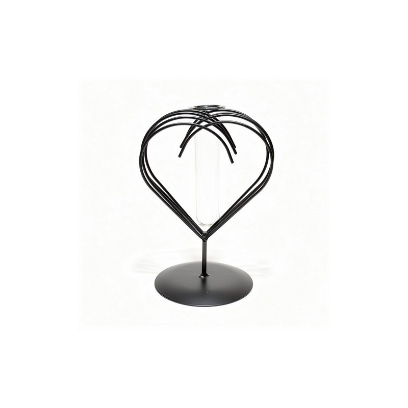 SOLIFLOR SUP.COEUR FER NOIR 16CM les 6P