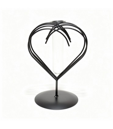 SOLIFLOR SUP.COEUR FER NOIR 16CM les 6P