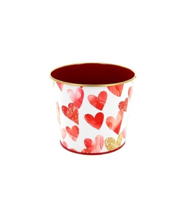 ZINC-C.POT BORD OR coeur 011.5 H09.5CM