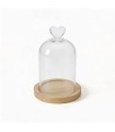 VERRE CLOCHE COEUR SUR BOIS 013 H19CM les 6P