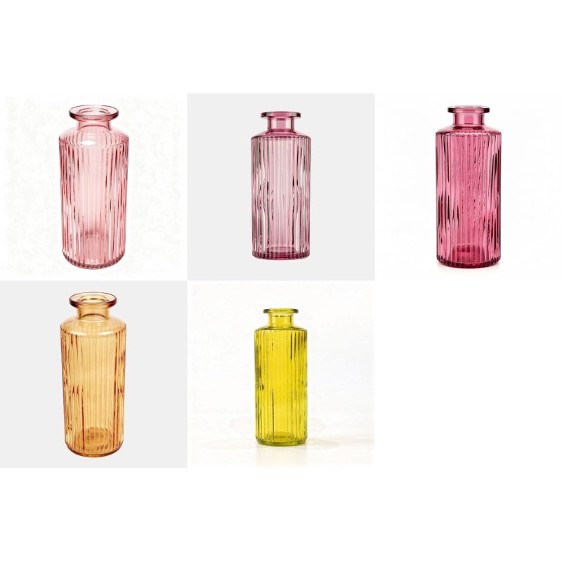VERRE BOUTEILLE couleur 05.5 H13CM les 12P
