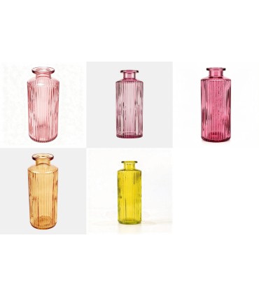 VERRE BOUTEILLE couleur 05.5 H13CM les 12P