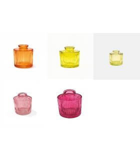 VERRE FLASQUE couleur 07 H08CM les 10P