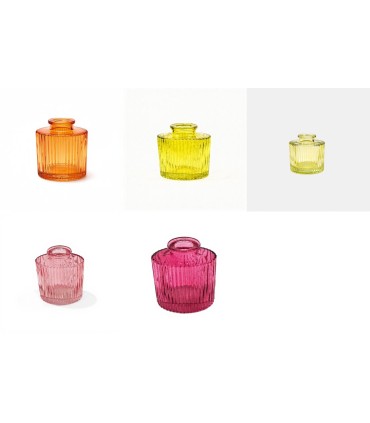 VERRE FLASQUE couleur 07 H08CM les 10P