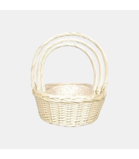 CORBEILLE OSIER NATUREL O42-32 SET DE 3P