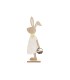 LAPIN BOIS ROBE JAUNE H40.5CM /6P