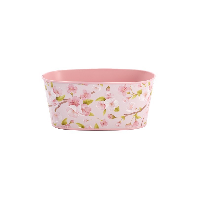 ZINC JARDINIERE FLEUR CERISIER 20CM /8P