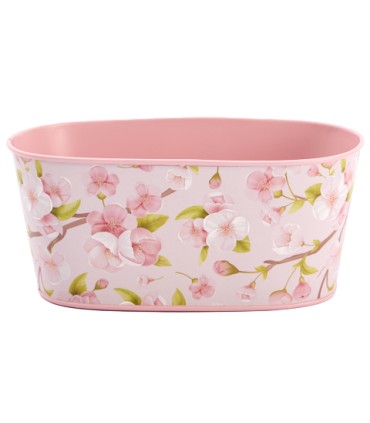 ZINC JARDINIERE FLEUR CERISIER 20CM /8P