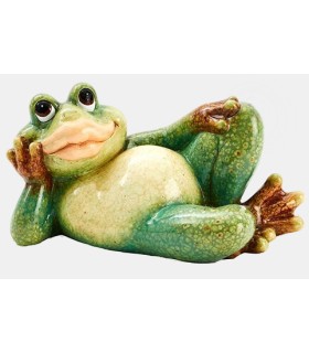 GRENOUILLE SUR LE DOS 23X15 H13.5 /2P 