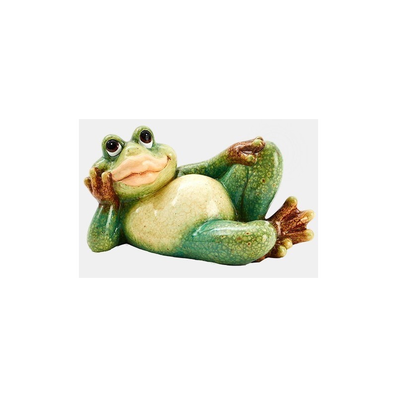 GRENOUILLE SUR LE DOS 23X15 H13.5 /2P 