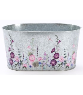 ZINC-JARDINIERE FLEURETTE 22.5X13.5 les 4P