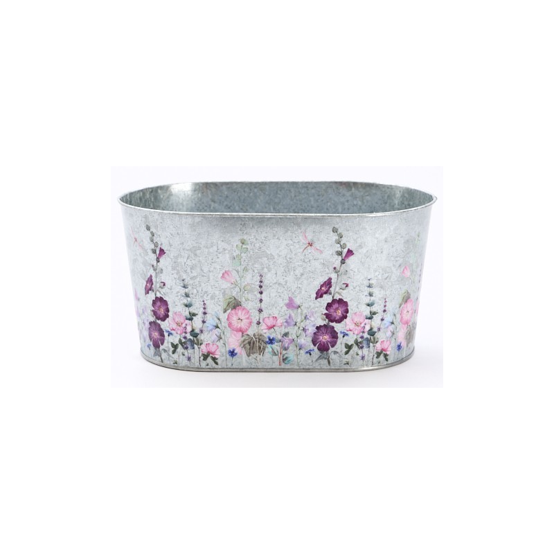ZINC-JARDINIERE FLEURETTE 22.5X13.5 les 4P