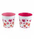 ZINC-C.POT COQUELICOTS ASSORT ROSE/FUSH O13CM /16P