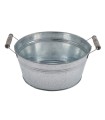ZINC-BASSINE NATUREL + POIGNE O36CM /3P