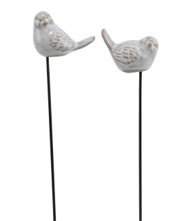 PIQUE OISEAU CERAMIQUE CREME H5CM ASSORT  /6P