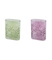 VASE VERRE FLEURS 13X6X16.5 /4P