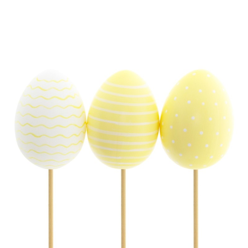 OEUF JAUNE ASSORTIE 50CM les 25P