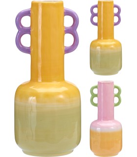 VASE DOLOMITE tricolore H25.8CM les 2P