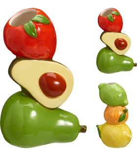 VASE 3 FRUITS H18CM ASSORT.les 2P